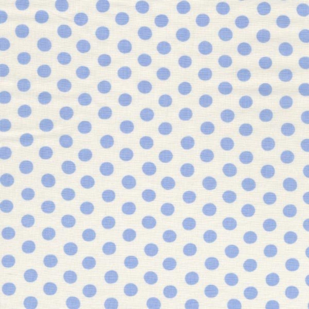 Kaffe Fassett: Spots, Sky Blue on a white background PWGP070-SKY