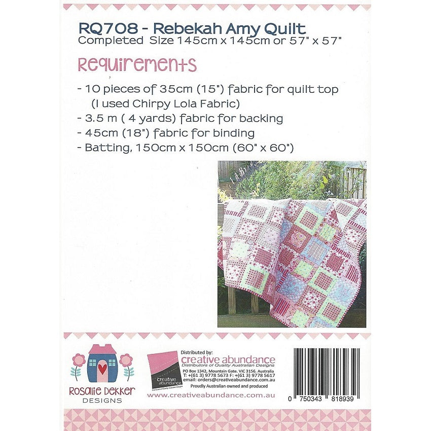RQ708 Rebekah Amy Quilt