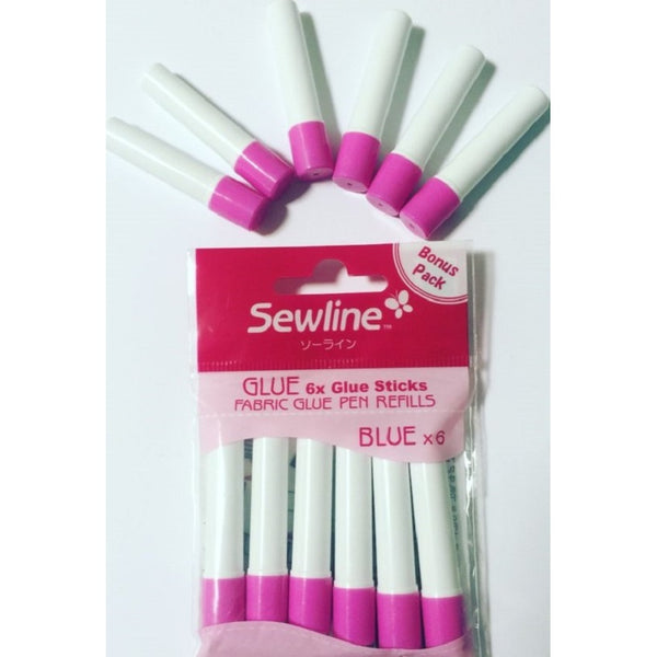 Sewline Glue Pen Refills BLUE 6 PACK