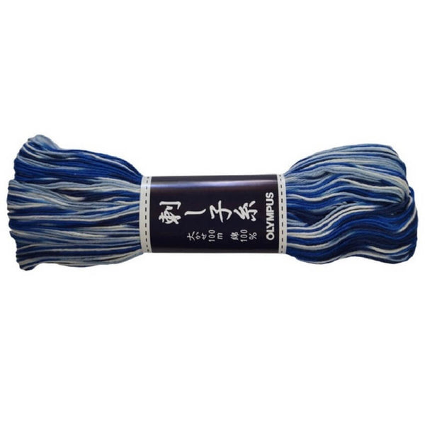Sashiko Thread - Variegated Blue 151 - 100 metres