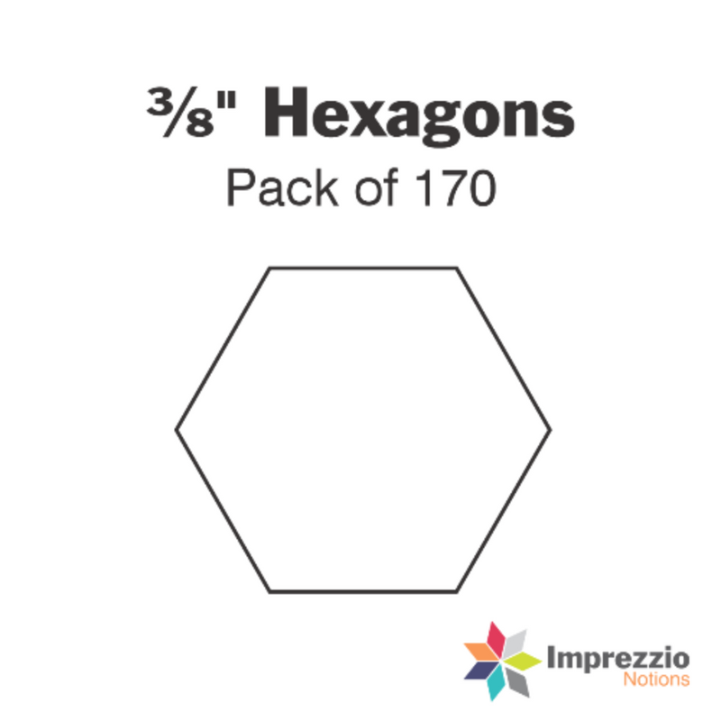 Imprezzio: English Paper Piecing Hexagons 3/8 Inch 170 pcs