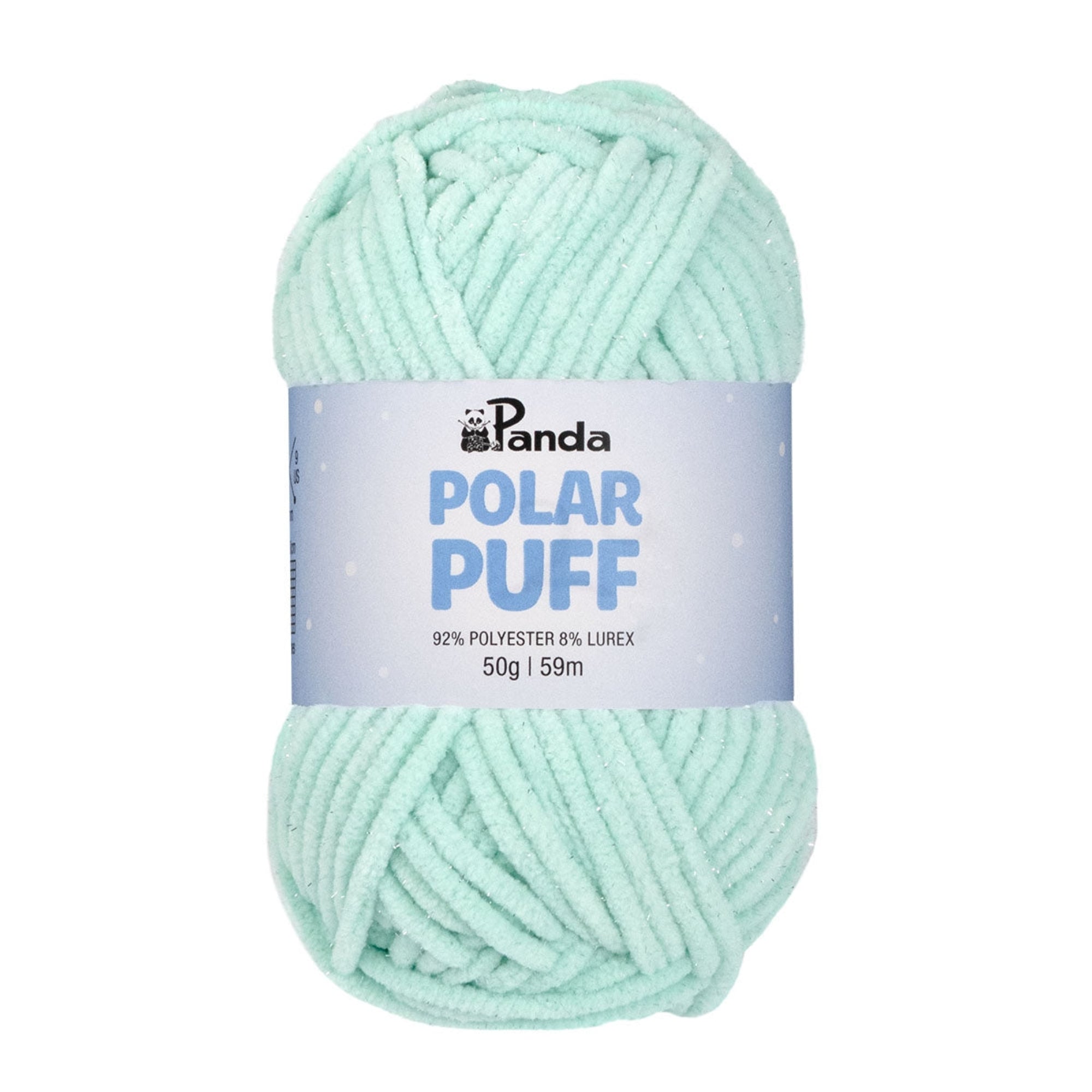 Panda Polar Puff Chenille Yarn 50g MINT