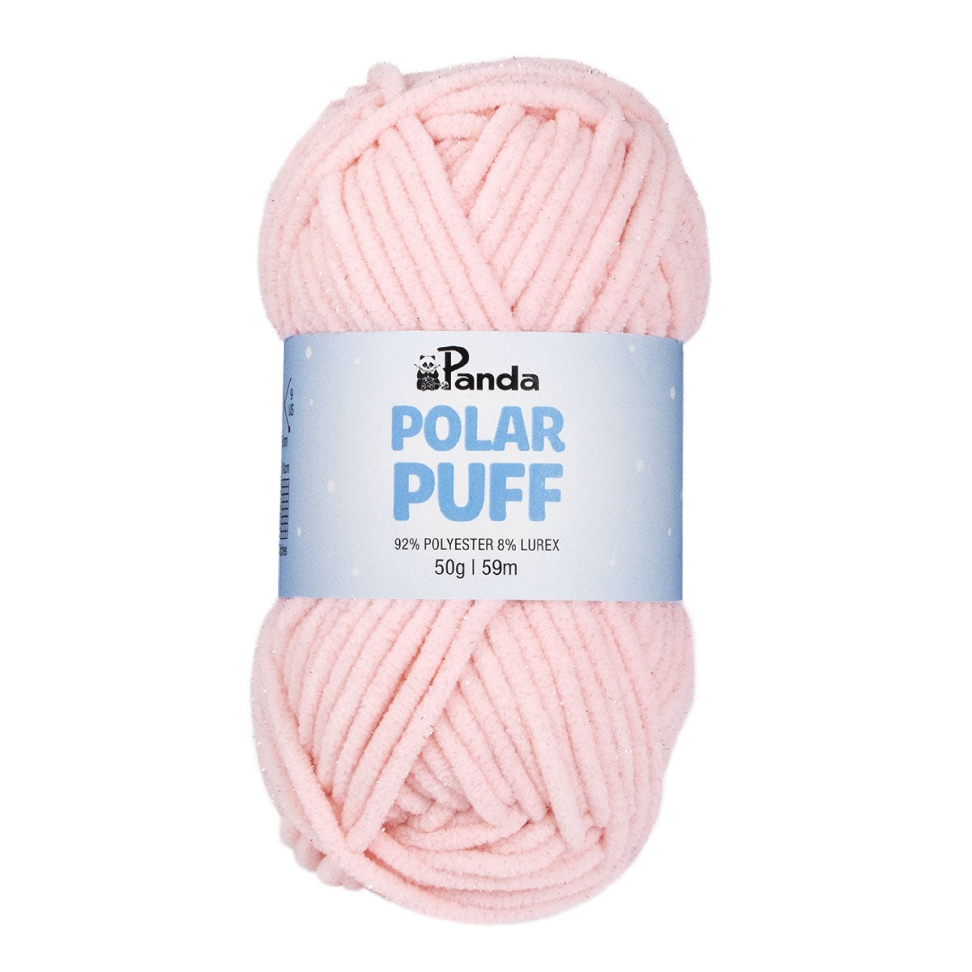 Panda Polar Puff Chenille Yarn 50g FROSTY PINK