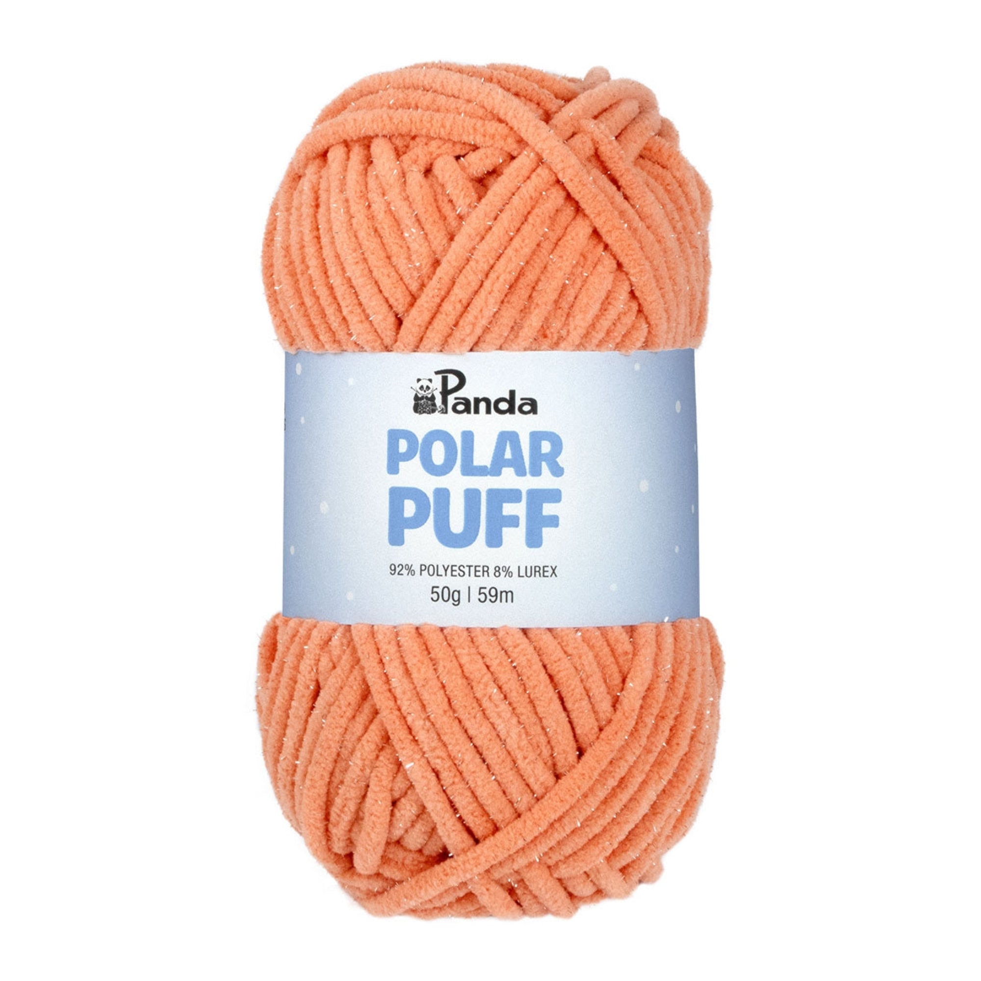 Panda Polar Puff Chenille Yarn 50g ORANGE
