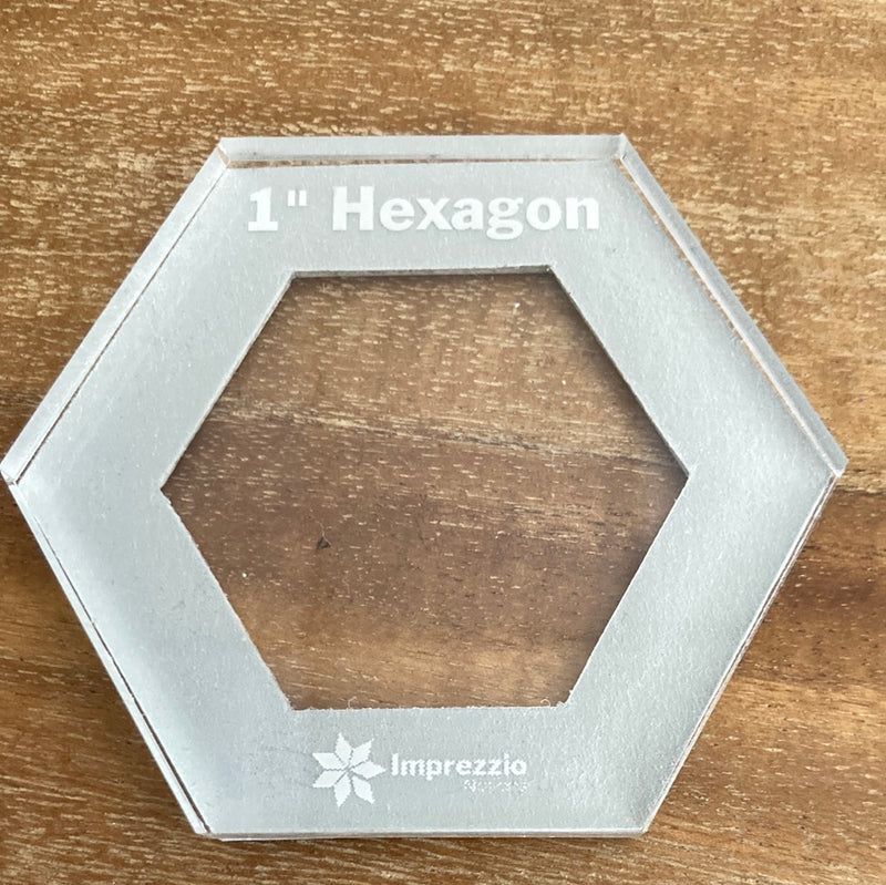 Imprezzio: English Paper Piecing Hexagons 1 Inch Stamp 1/4 Seam