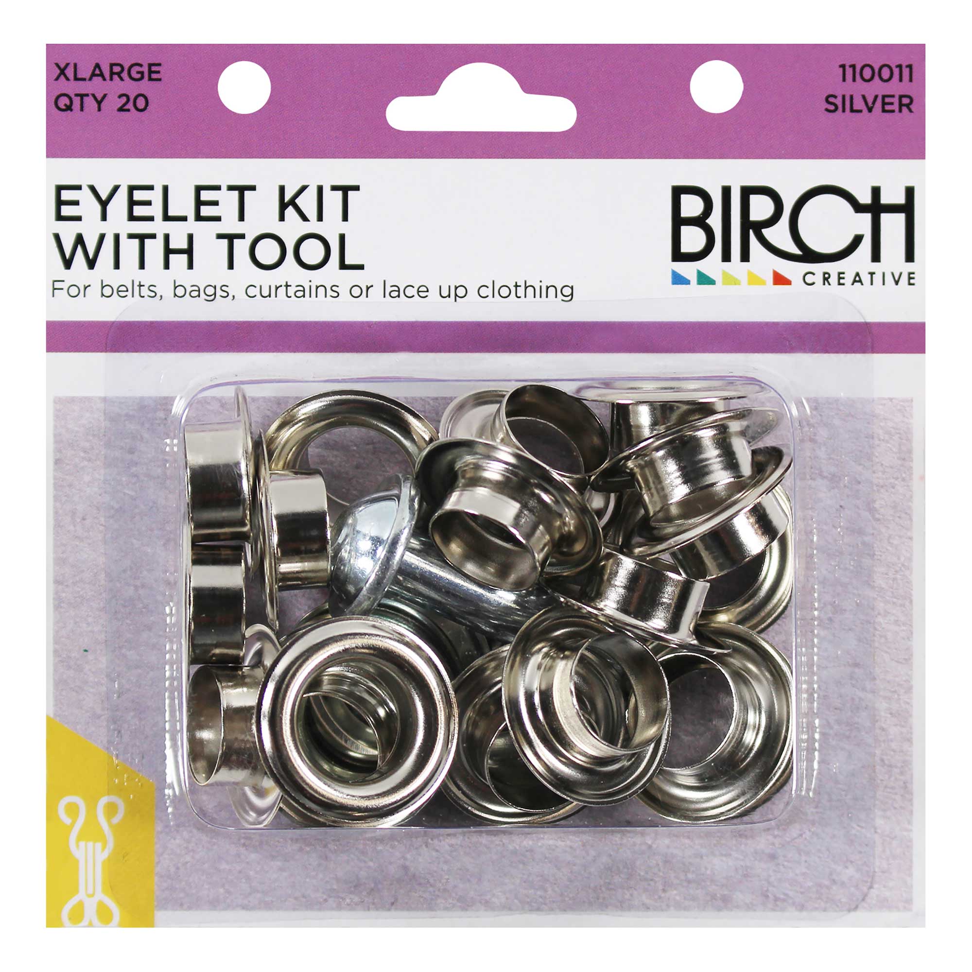 BIRCH Eyelet Kit with Tool Extra Large 20 pcs