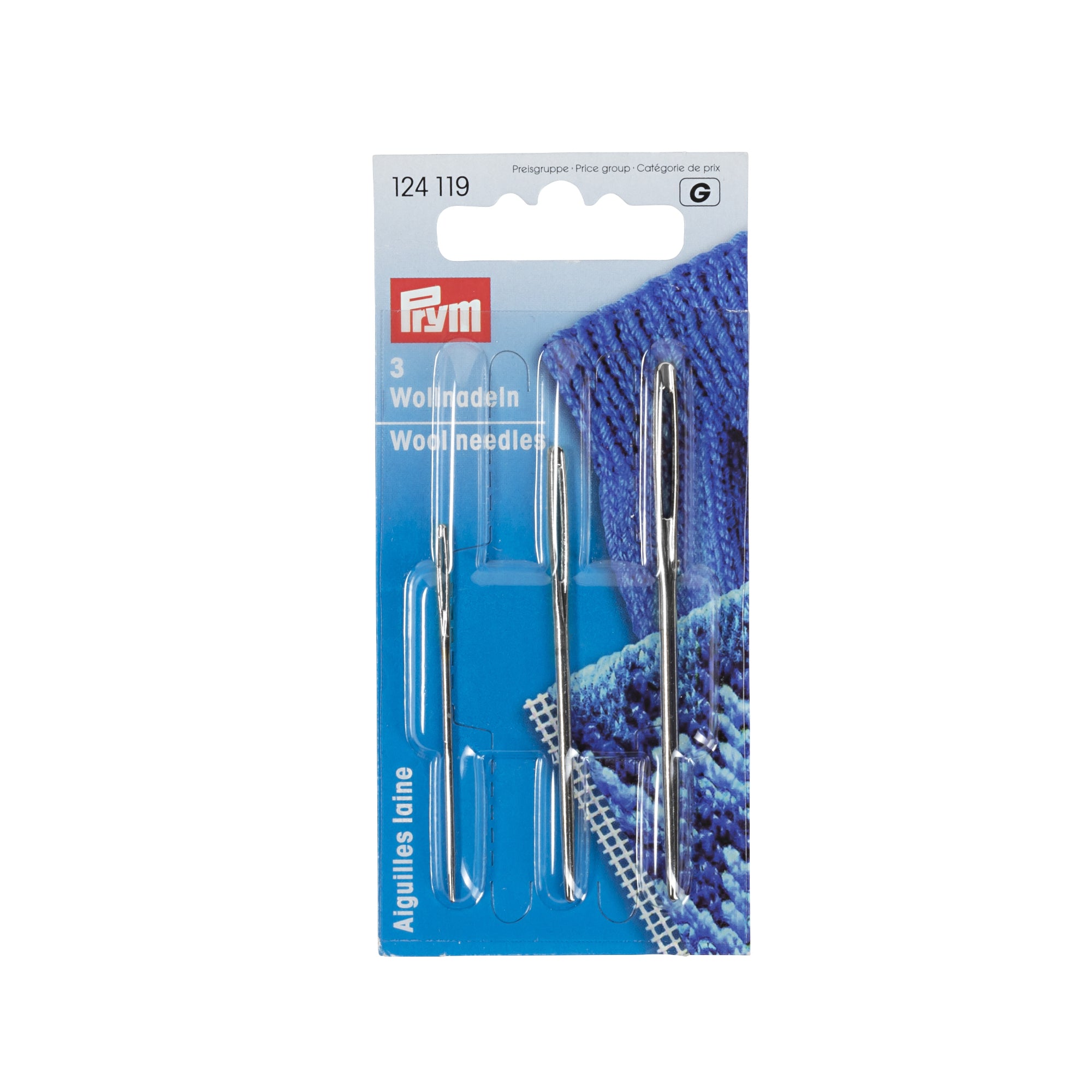Prym Wool and Tapestry Needles No 1 3 5 Steel Silver 124119