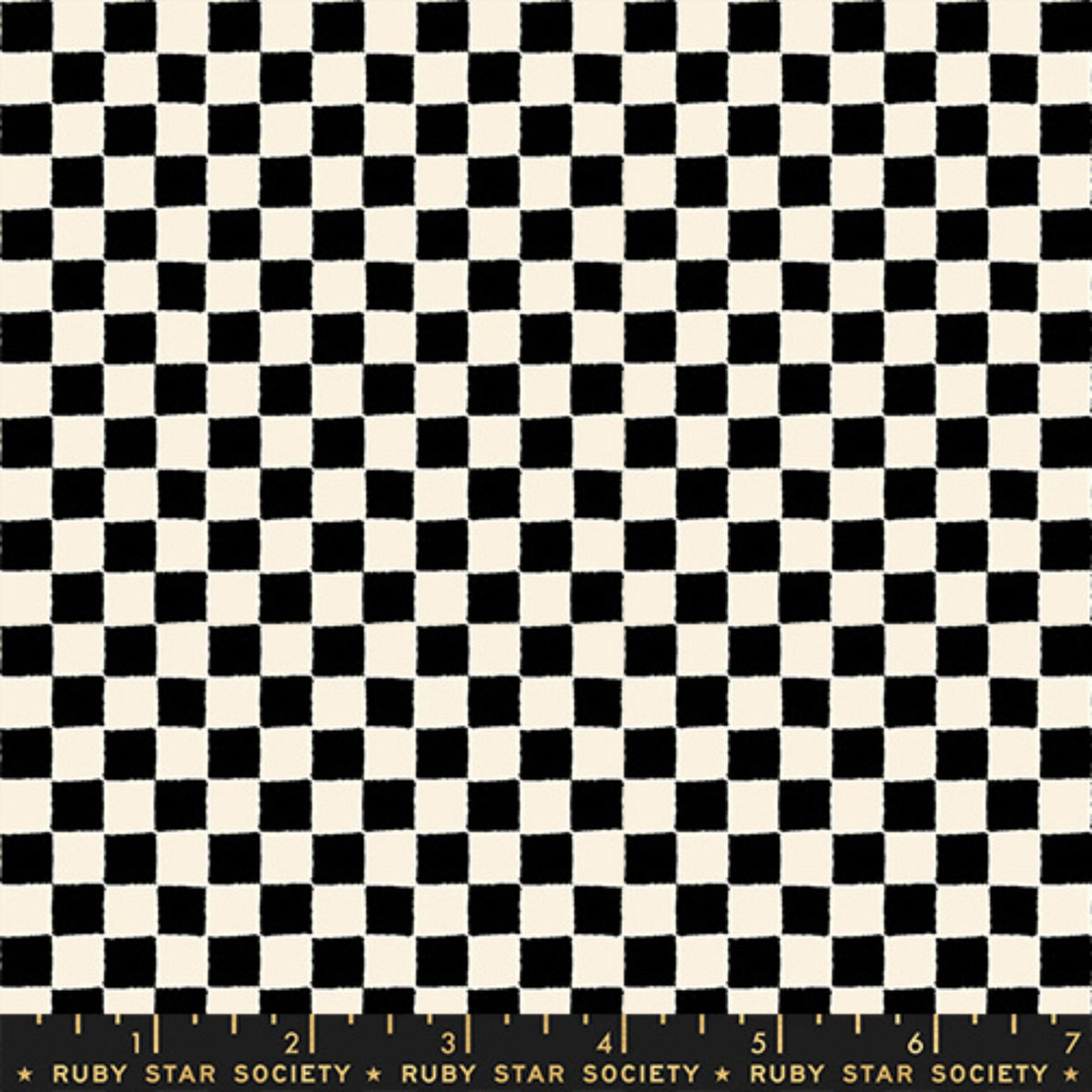 1 800 Calico Block Print Checks and Plaids Blender Black by Alexia Abegg Ruby Star Society RS4167 18 RULER