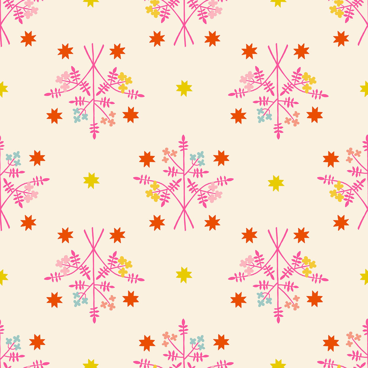 1 800 Calico Bouquet Florals Retro Neon Pink by Alexia Abegg Ruby Star Society RS4171 12