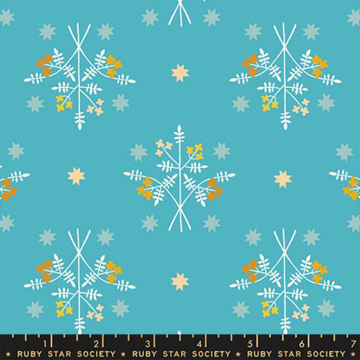 1 800 Calico Bouquet Florals Retro Wave by Alexia Abegg Ruby Star Society RS4171 15 RULER
