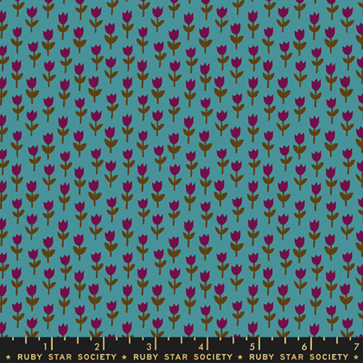 1 800 Calico Tulips 30's and Retro Floral Blender Storytime by Alexia Abegg Ruby Star Society RS4169 15 RULER