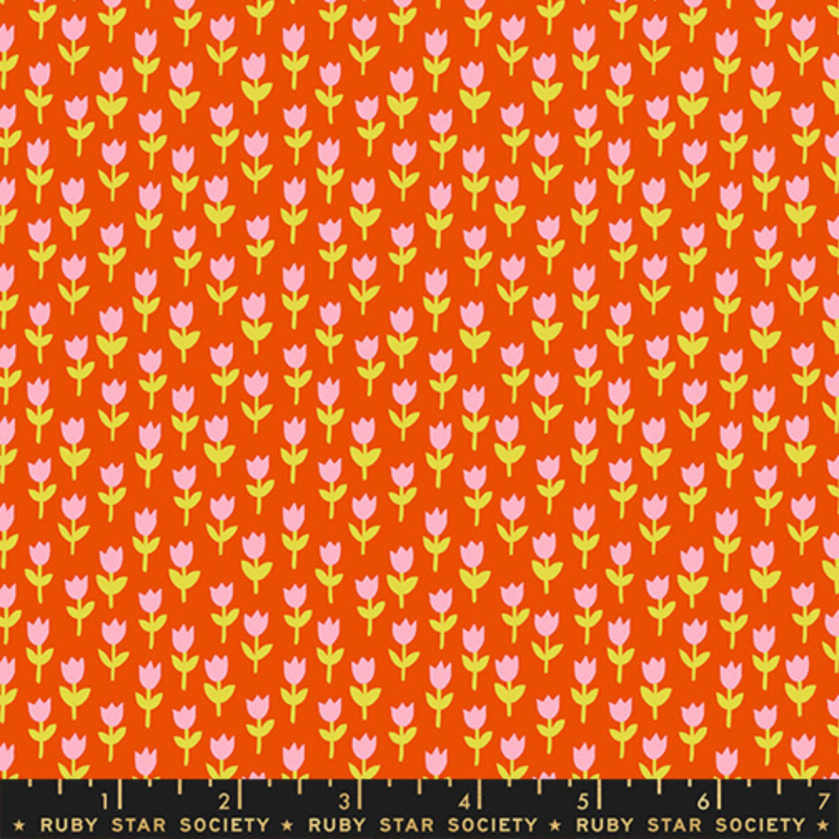 1 800 Calico Tulips 30's and Retro Floral Blender Warm Red by Alexia Abegg Ruby Star Society RS4169 13 RULER