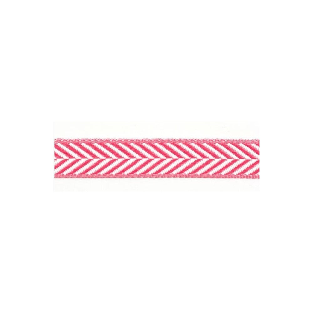 Herringbone (Fischgrat) Ribbon in Fushia Pink 25mm wide