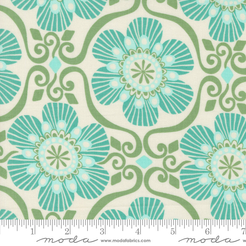 Tango - Kate Spain - Barcelona Cream Sea 27334 11 - Moda Fabrics