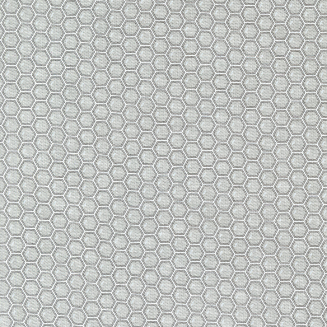 Moda Fabrics: Honey and Lavender Honeycomb in Dove Grey by Deb Stain 56085 15