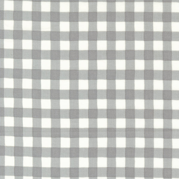 Moda Fabrics: Honey and Lavender Gingham in Dove Grey by Deb Stain
