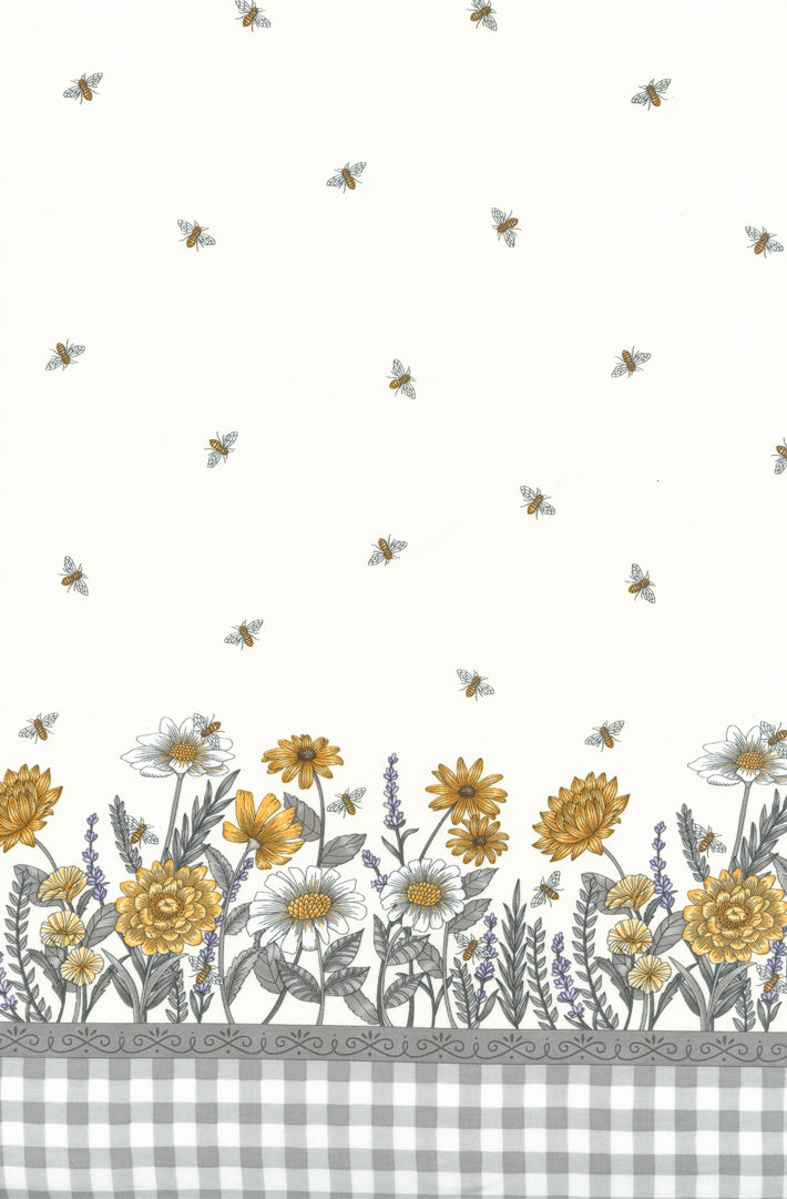 Moda Fabrics: Honey and Lavender Border Print on Milk by Deb Stain 56088 11