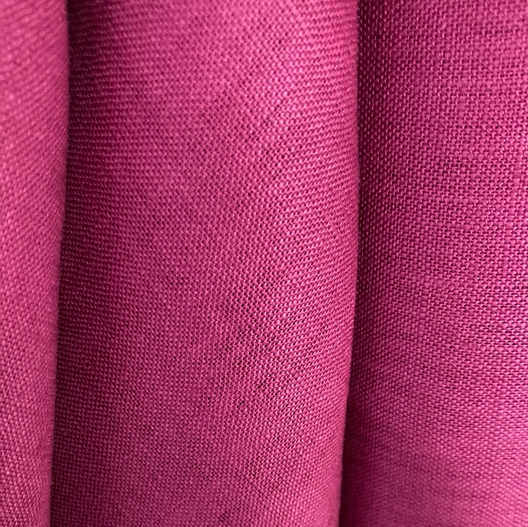 100% Linen Fabric Col 169 Magenta 190gm2 135cm wide