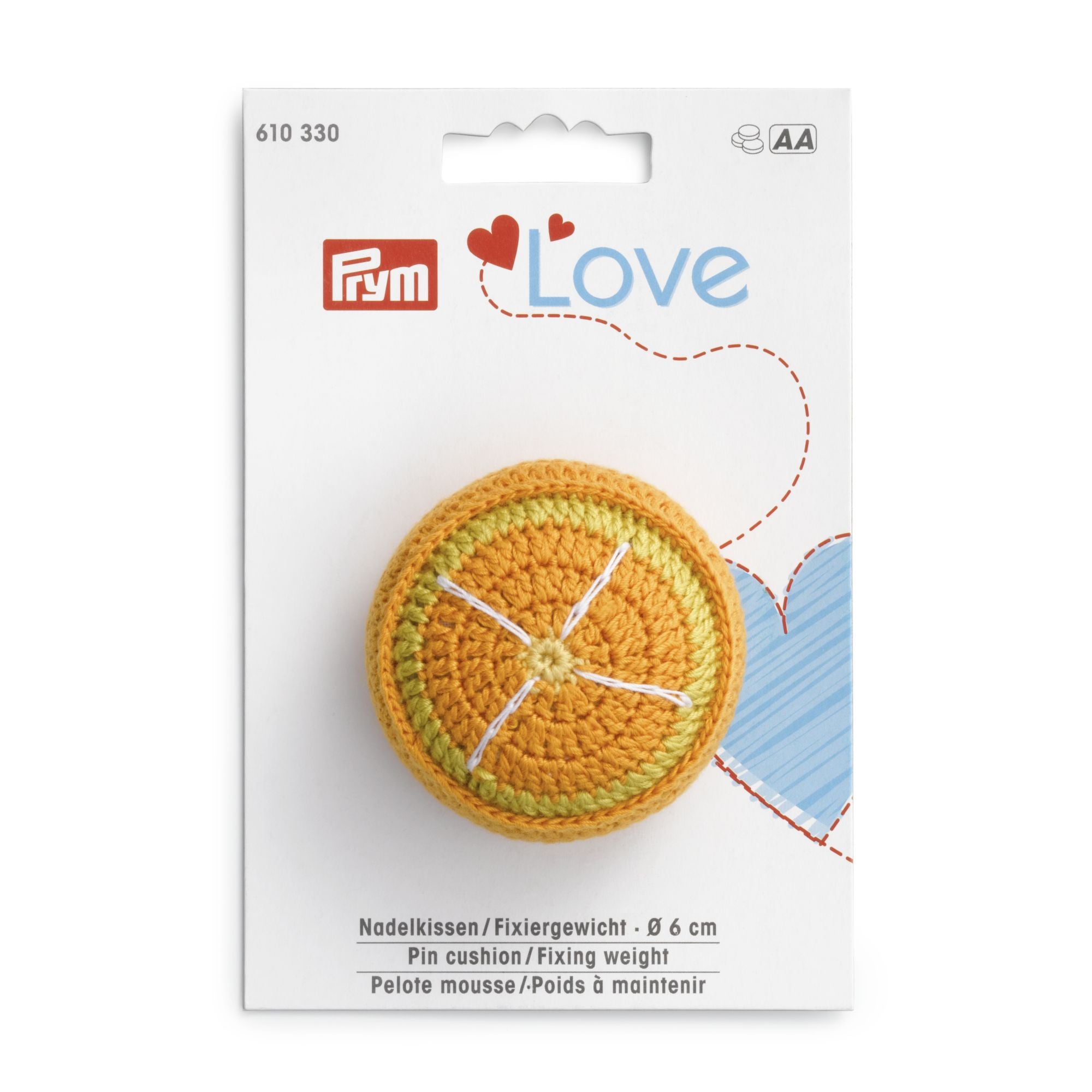 Prym Love Pin Cushion / Fixing Weight ORANGE