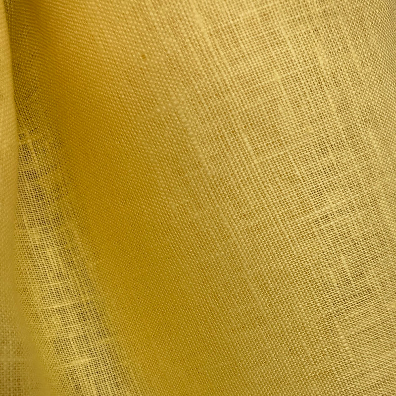 100% Linen Fabric Col 159 Lemon 190gm2 135cm wide