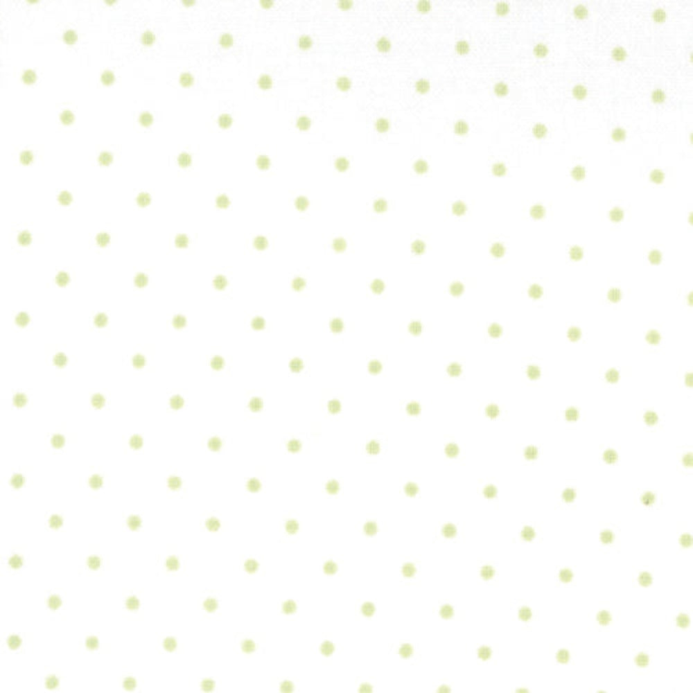 Essential Dots for Moda Fabrics White Spring Green 8654 63