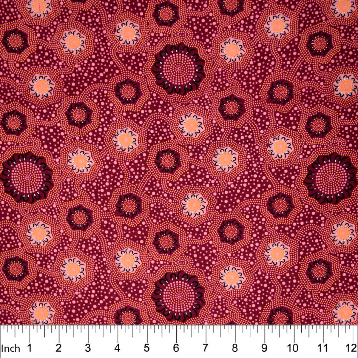 Aboriginal Design: Caming Ground 2 in Magenta by B.egan