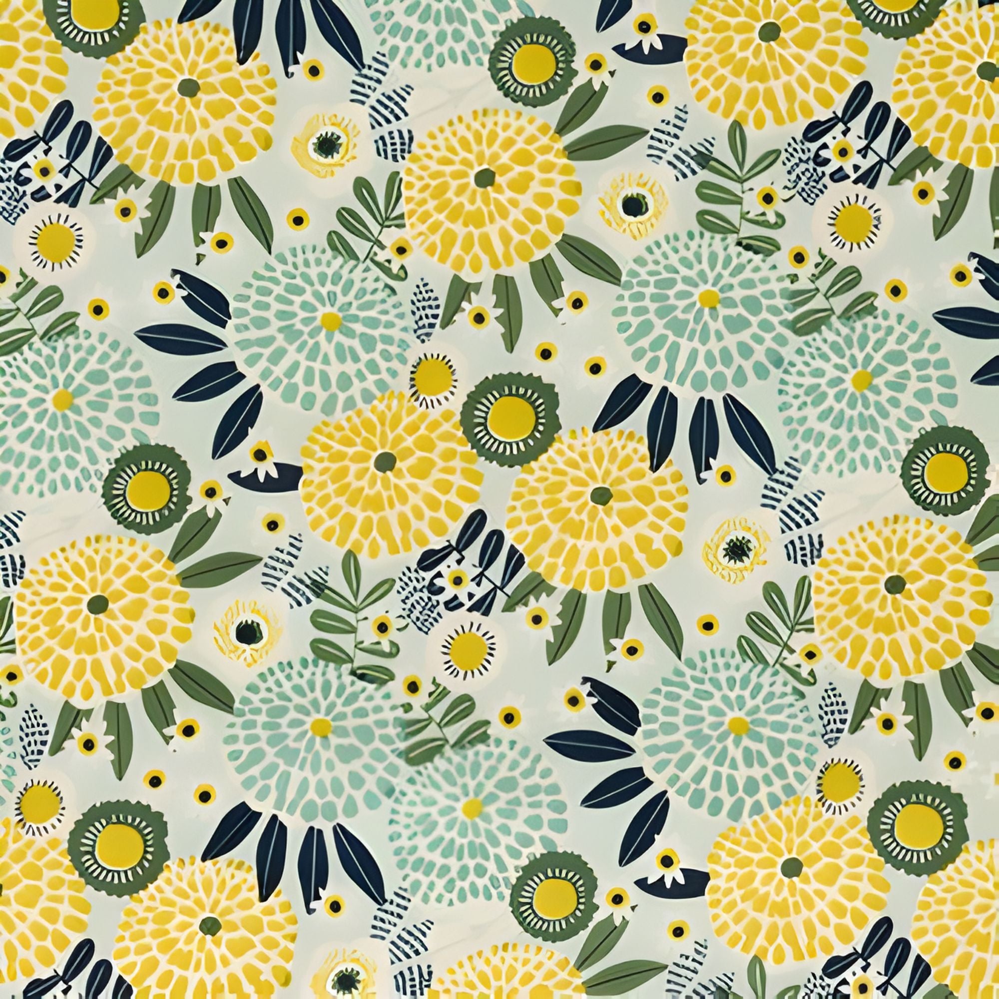 Alexander Henry Fabrics: Nicoles Prints - Mumsie 8878A Duckegg
