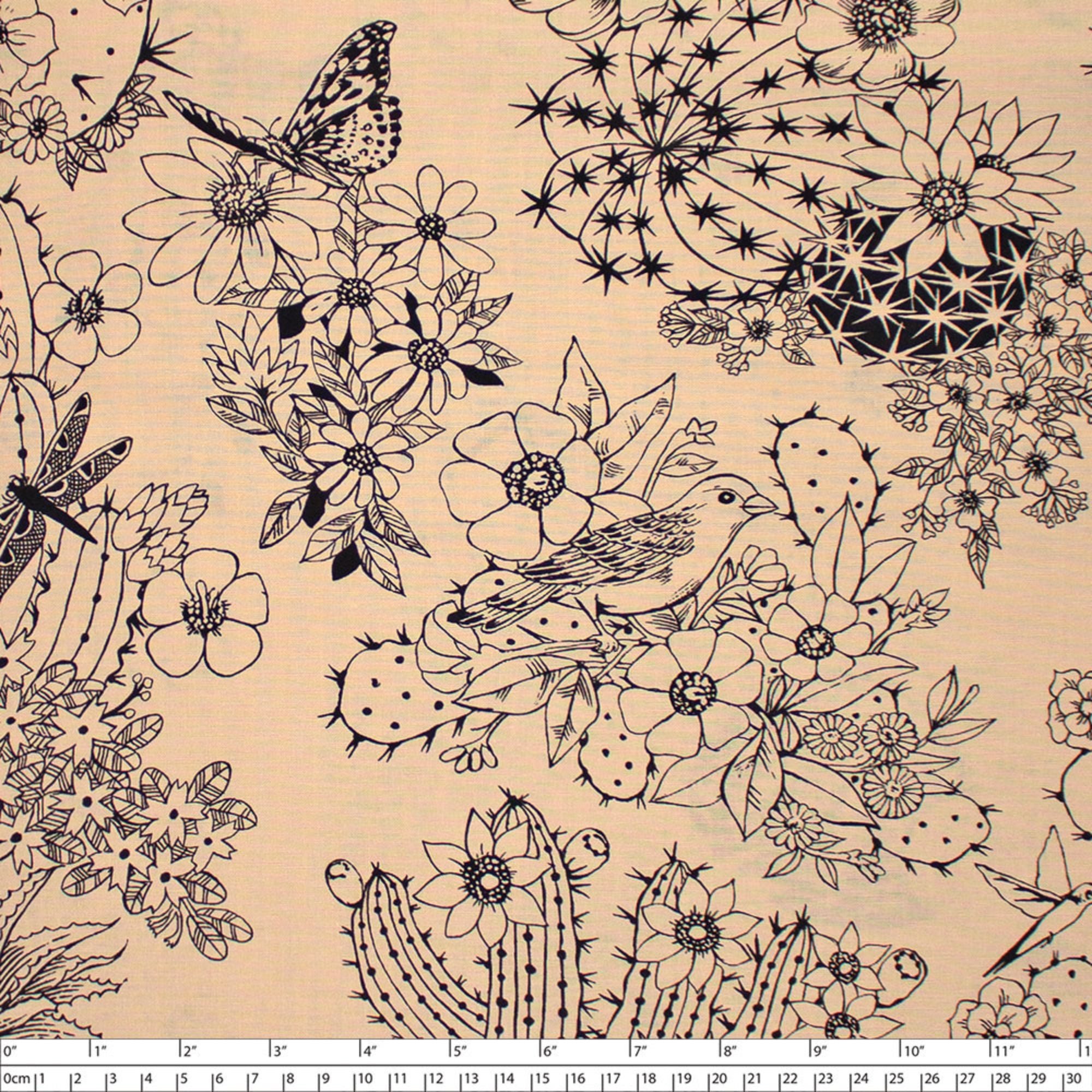 Alexander Henry Hacienda Cactus Tea/Black 8862D