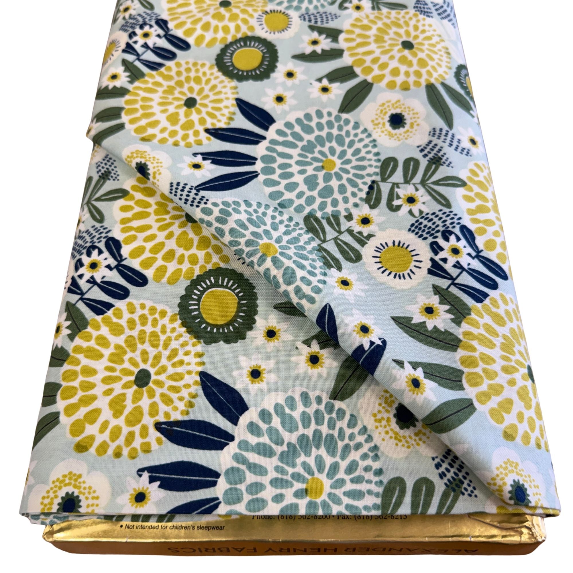 Alexander Henry Fabrics: Nicoles Prints - Mumsie 8878A Duckegg BOLT