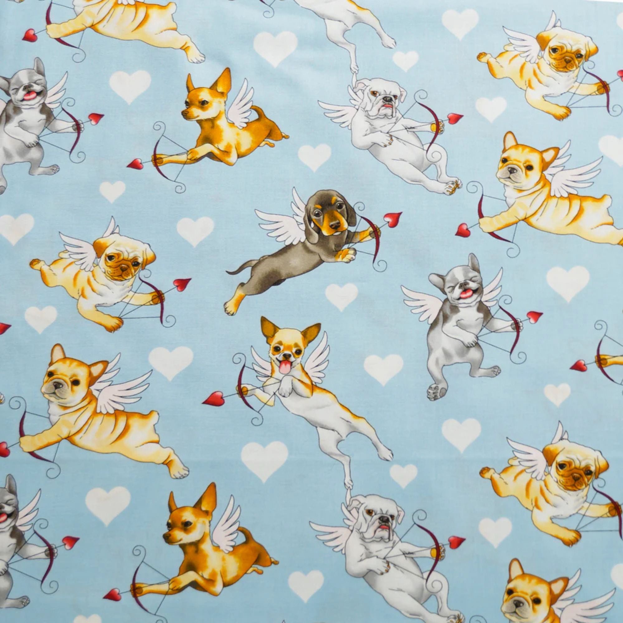 Alexander Henry Puppy Love on Blue DE8851