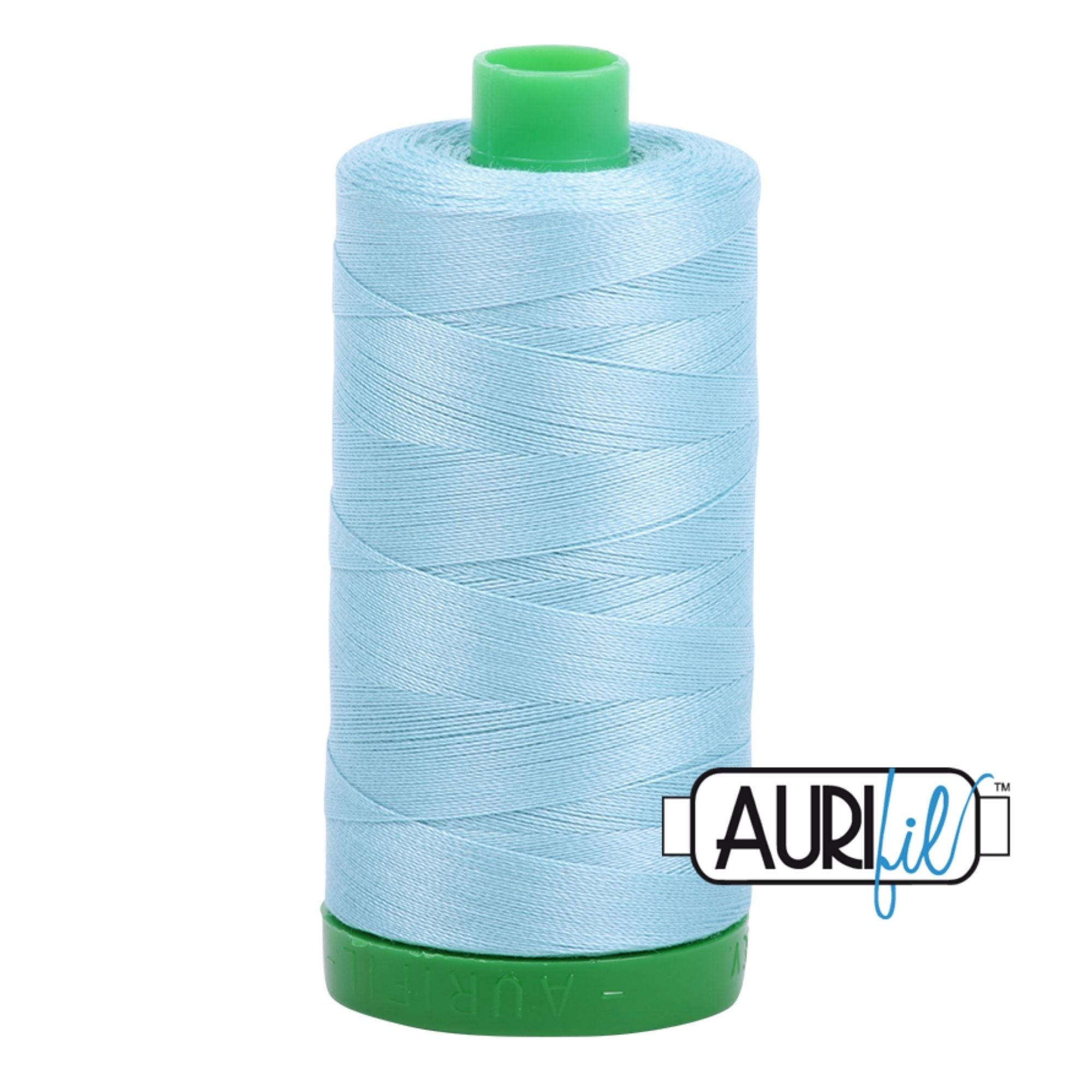 Aurifil Cotton Mako 2805 Light Grey Turquoise Thread Ne 40 1000m