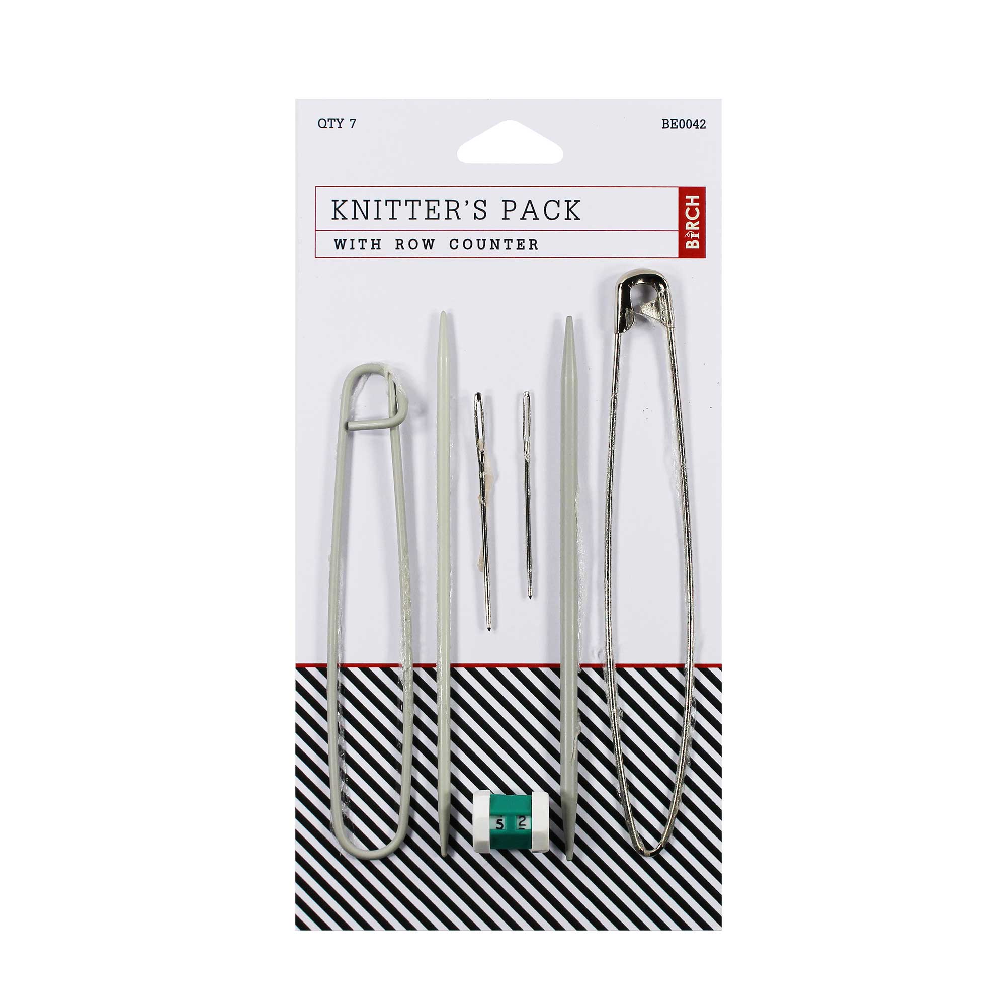 Birch Knitters Pack with Stitch Holder - Needles - Stitch Regulator