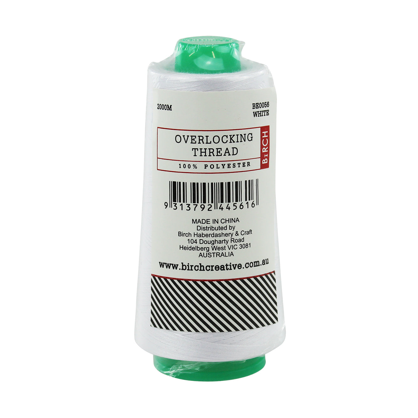 Overlocking Polyester Thread Cone - WHITE 2000m