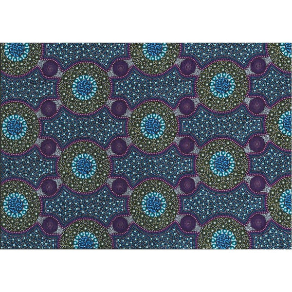 Aboriginal Design: Bush Flowers in Purple by Marlene Doolan
