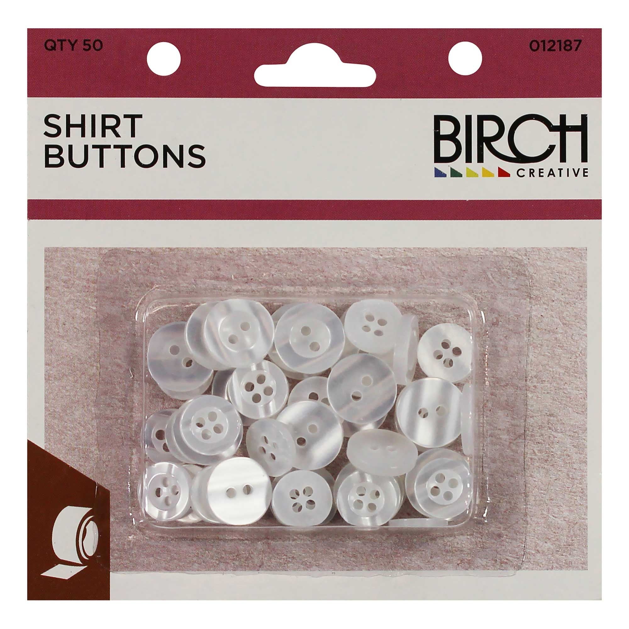 BIRCH BUTTONS Shirt Basic 50 pcs
