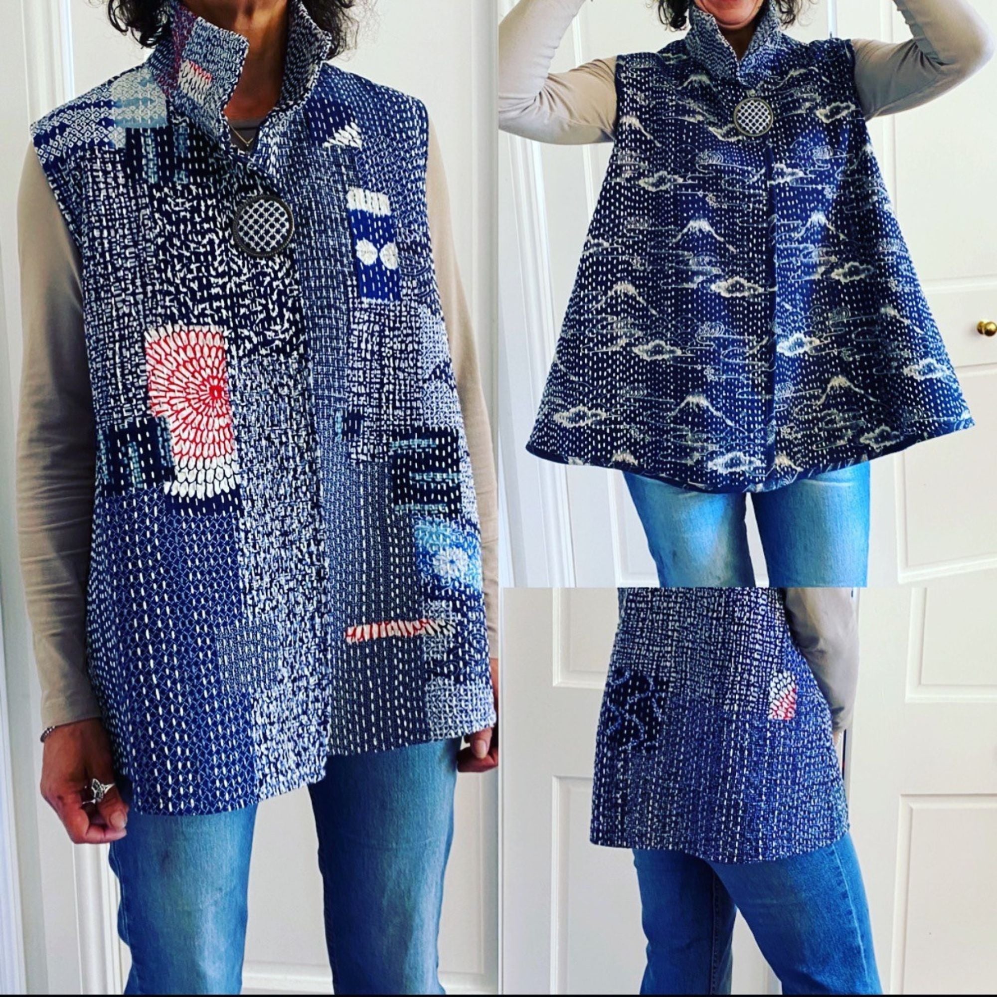 BeBe Bold Pattern: Boro Inspired Reversable Vest