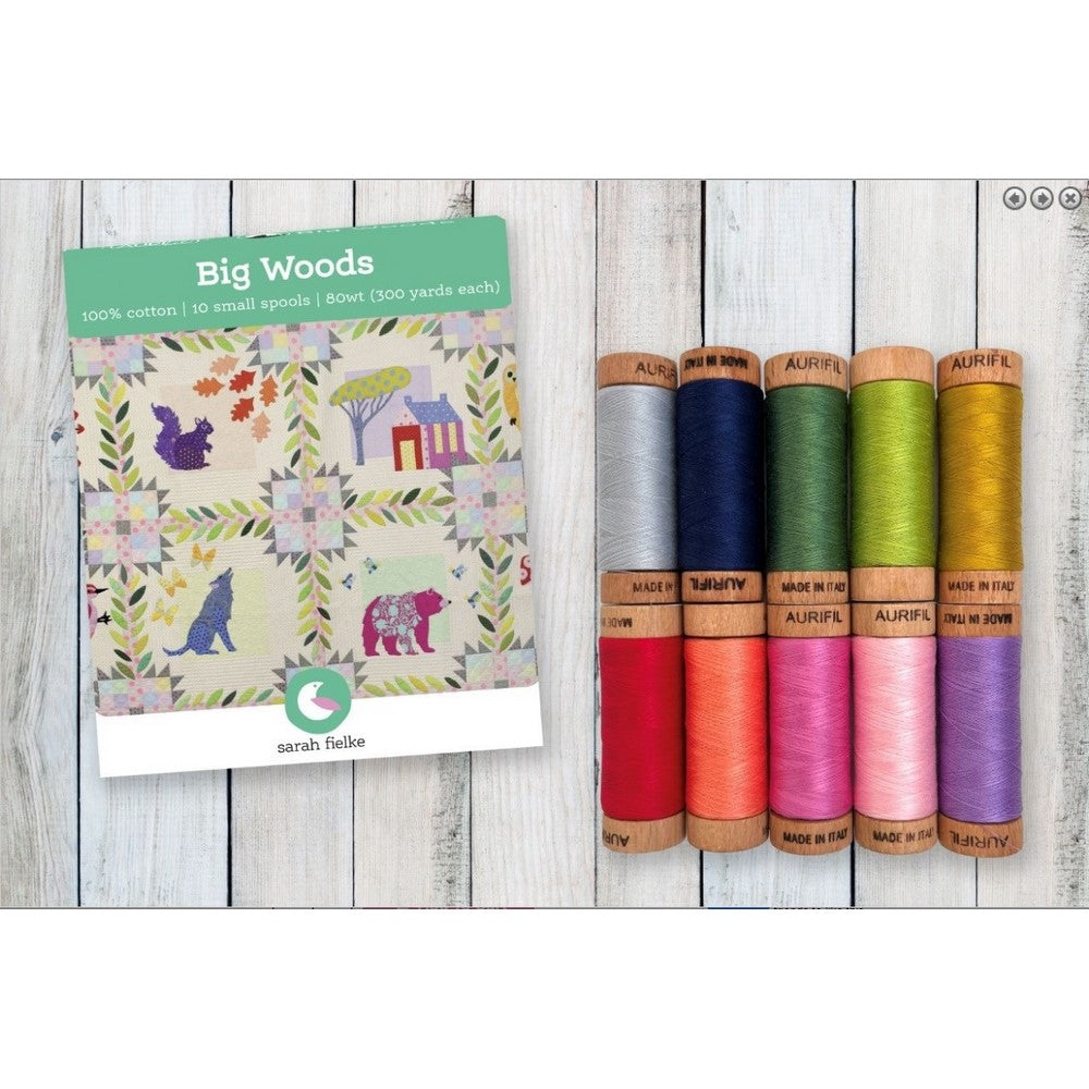 Aurifil Thread Big Woods By Sarah Fielke 10pc 80 weight