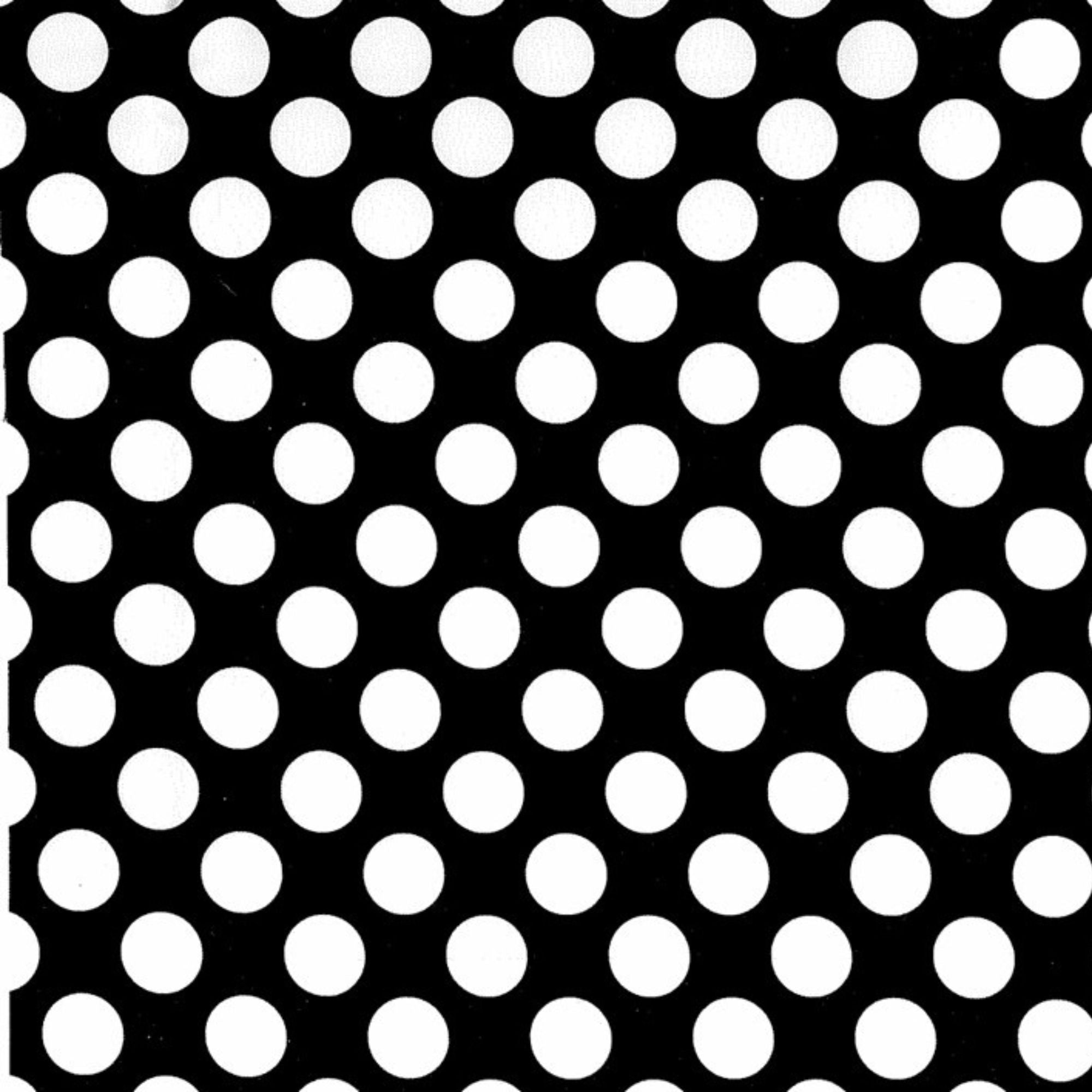 Blockstar Fabrics - Black and White Collection - 3/4 Inch White Spot on Black BF-85