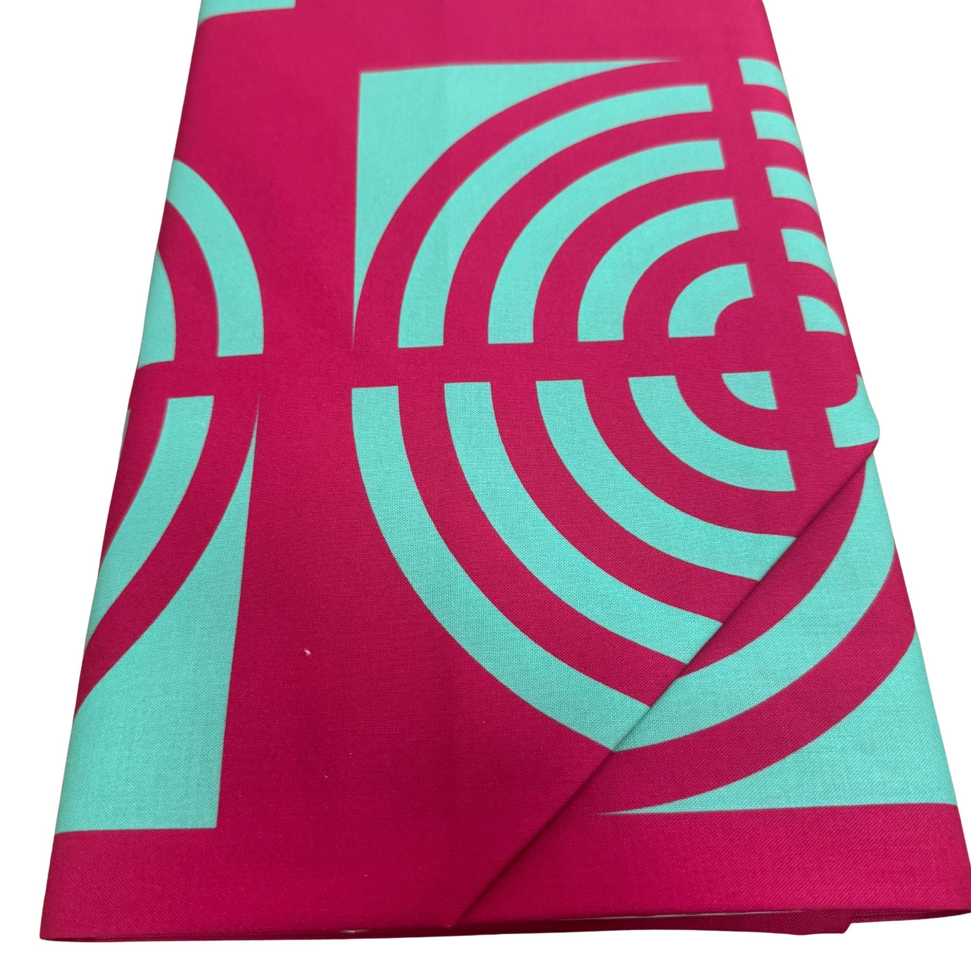 Blockstar Fabrics - Circus - 1/2 Inch Circle Block Retro Spearmint and Neon Pink BF-4 BOLT