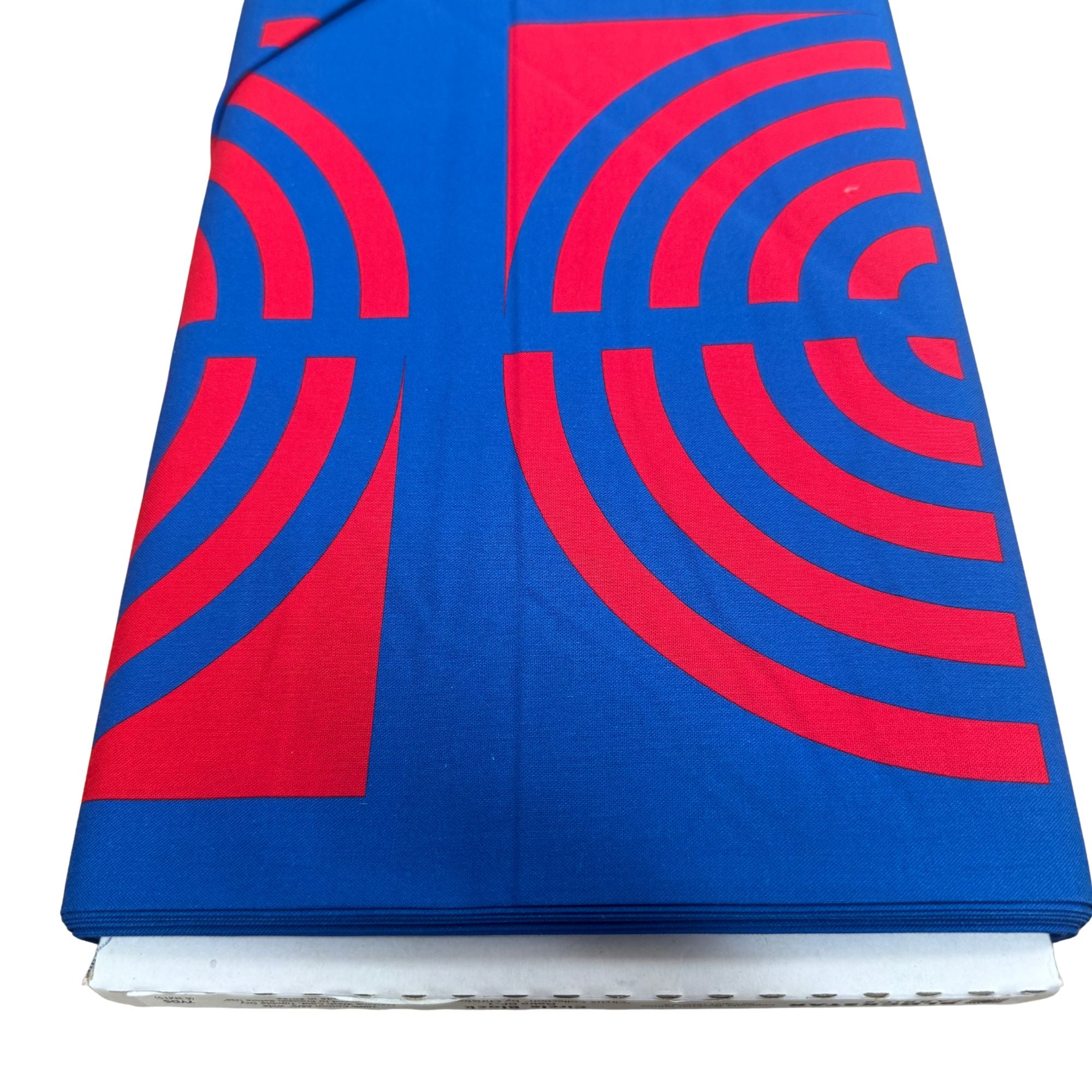 Blockstar Fabrics - Circus - 1/2 Inch Circle Block Retro Tomato Red Blue BF-1 BOLT