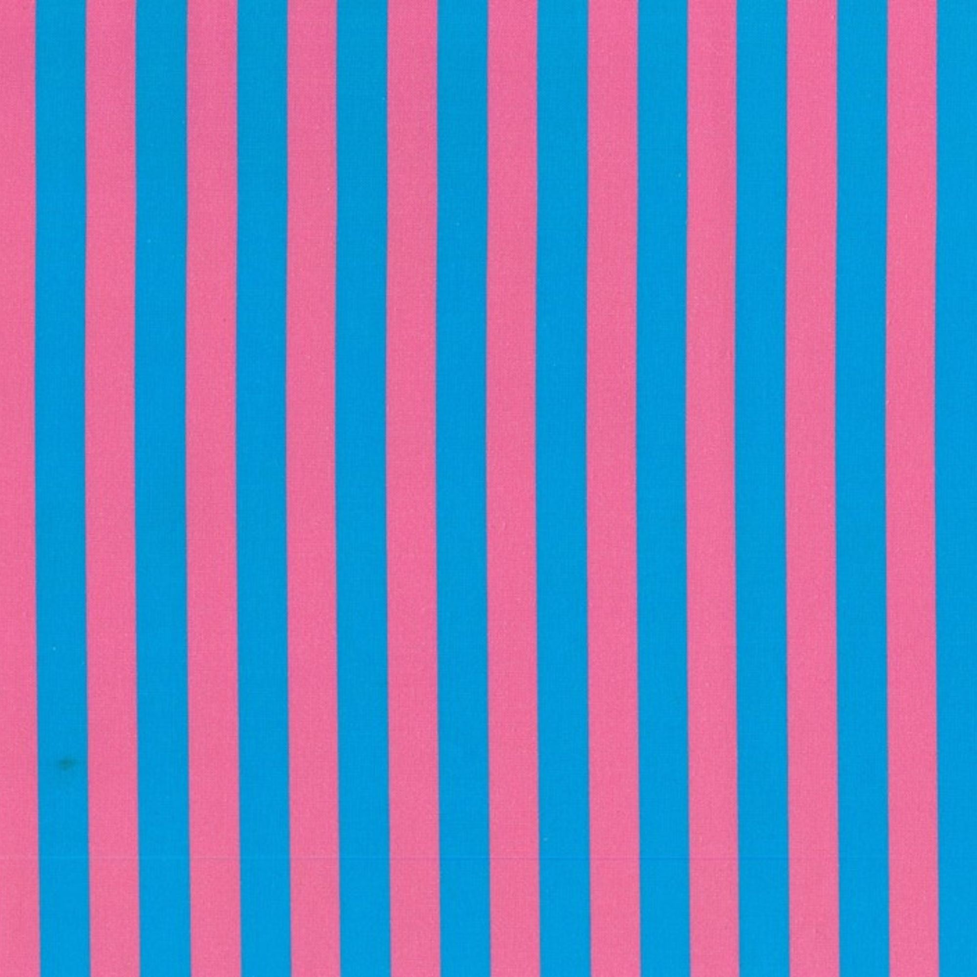 Blockstar Fabrics - Circus - 1/2 Inch Tent Stripe Retro Pink Blue BF-16