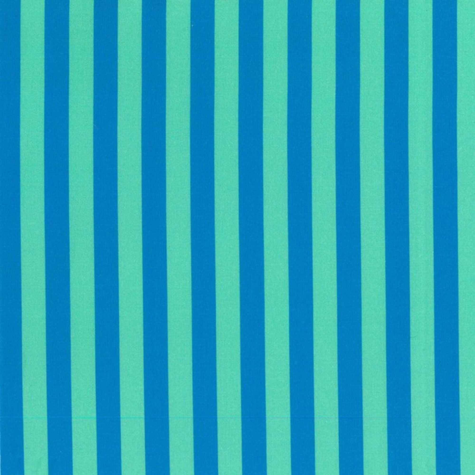 Blockstar Fabrics - Circus - 1/2 Inch Tent Stripe Retro Spearmint and Dresden Blue BF-11