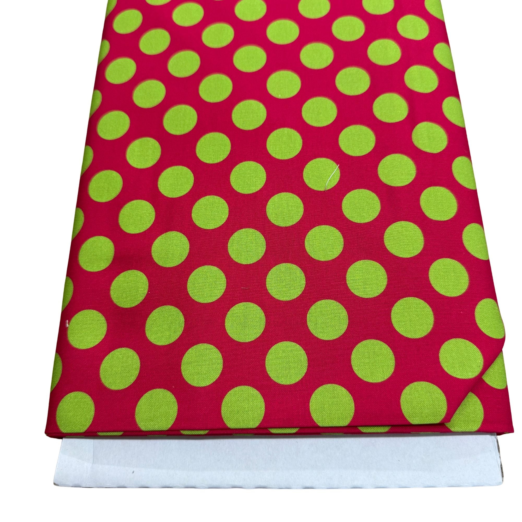 Blockstar Fabrics - Circus - 3/4 Inch Spot Retro Green and Red BF-18 BOLT