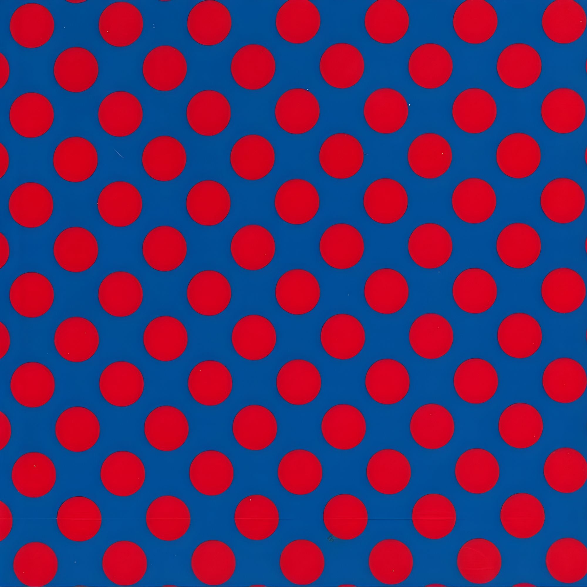Blockstar Fabrics - Circus - 3/4 Inch Spot Retro Tomato Red Blue BF-17