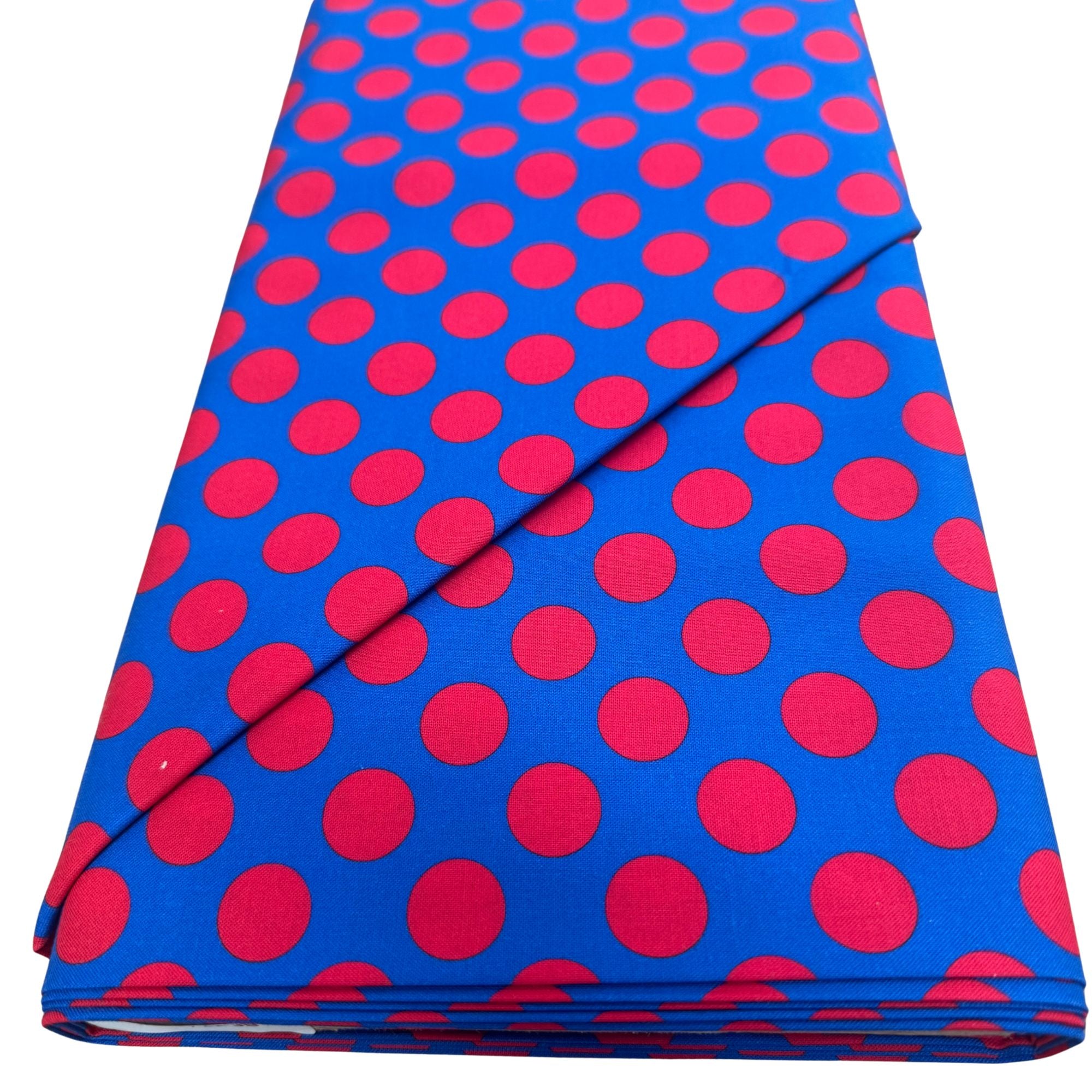 Blockstar Fabrics - Circus - 3/4 Inch Spot Retro Tomato Red Blue BF-17 BOLT