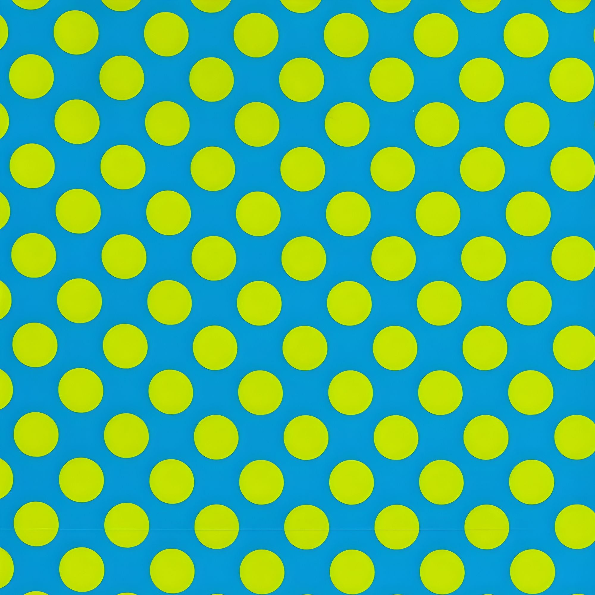 Blockstar Fabrics - Circus - 3/4 Inch Spots Retro Lime Blue BF-21