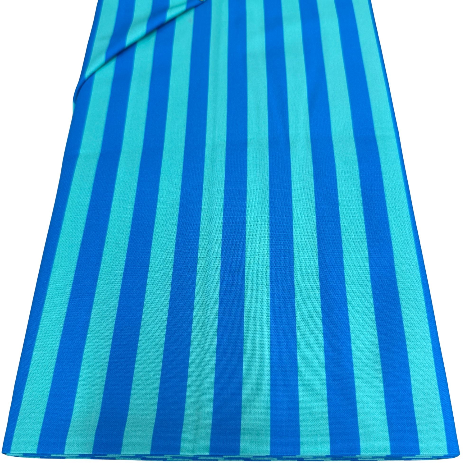 Blockstar Fabrics - Circus - 1/2 Inch Tent Stripe Retro Spearmint and Dresden Blue BF-11