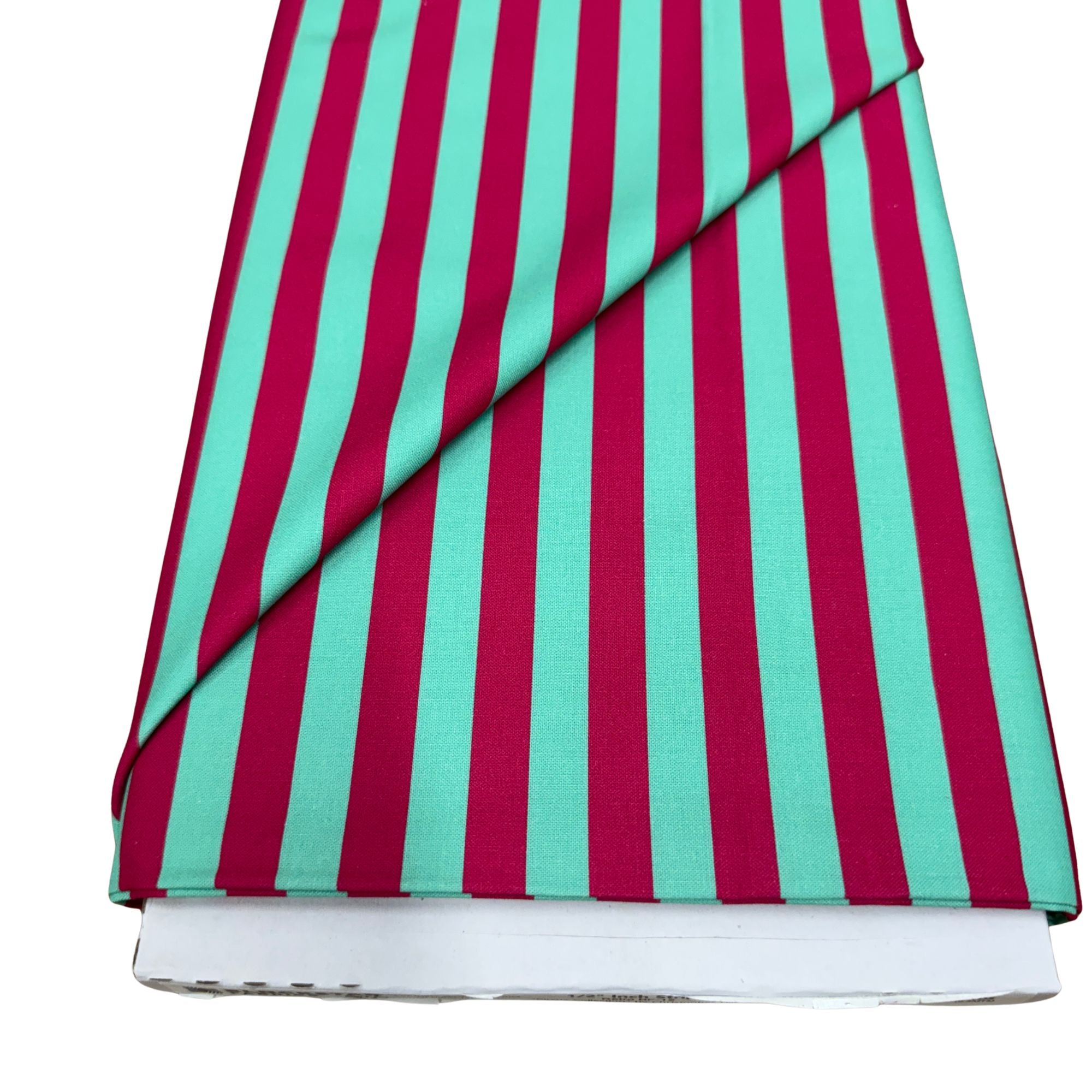 Blockstar Fabrics - Circus - 1/2 Inch Tent Stripe Retro Spearmint and Neon Pink BF-12 BOLT