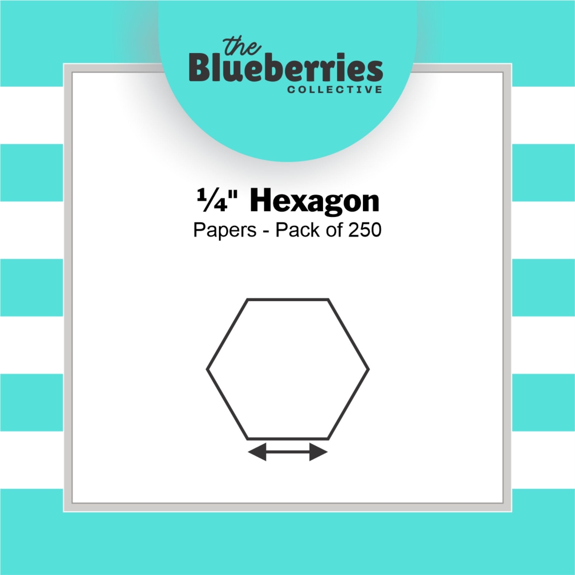 Blueberries Collective: English Paper Piecing Hexagons 1/4 Inch 250 pcs
