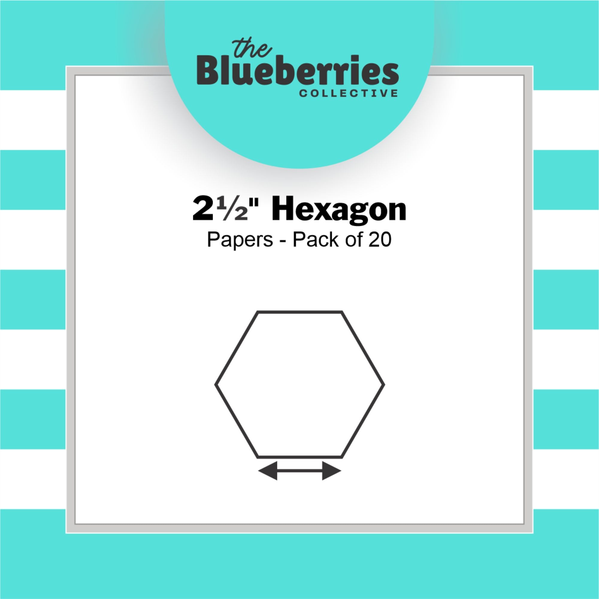 Blueberries Collective: English Paper Piecing Hexagons 2.5 Inch 20 pcs
